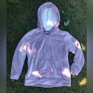 Plush Pullover (hoodie) Color: pale pink / frosted  tips, Size:L, Members Mark